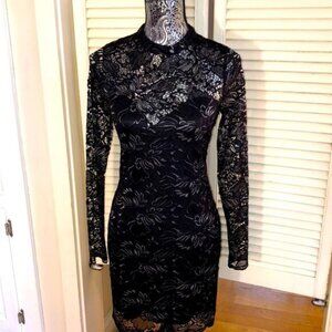 Romantic Spandex & Lace Little Black Dress. Wow!
